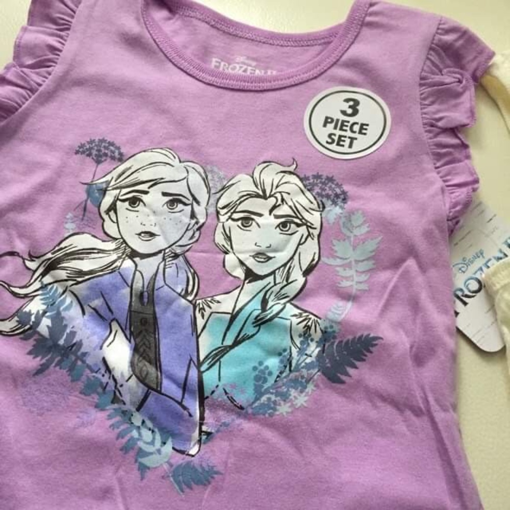 Disney Frozen Elsa Anna purple shorts set - Picture 7 of 8